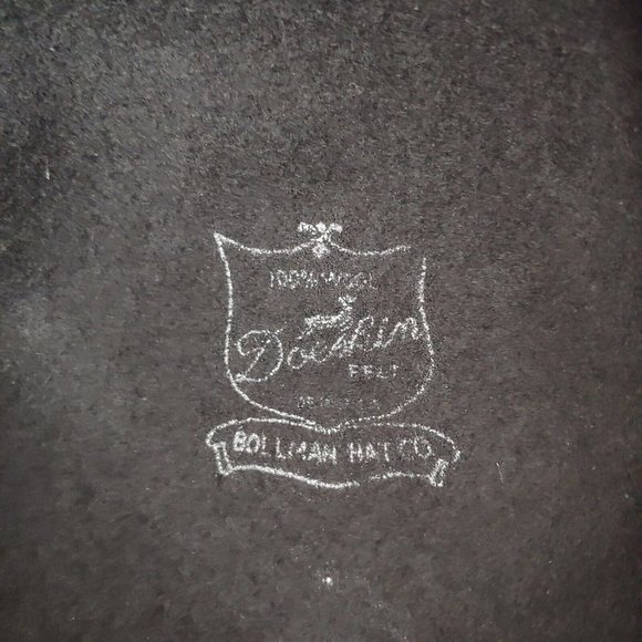 Vintage Bollman Hat Co Doeskin Youth Felted Wool Hat Black Kids READ - Picture 2 of 9